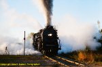 SEQUENCE SHOT #3--1225 steam train heads north on Lake State Railway!!!! 